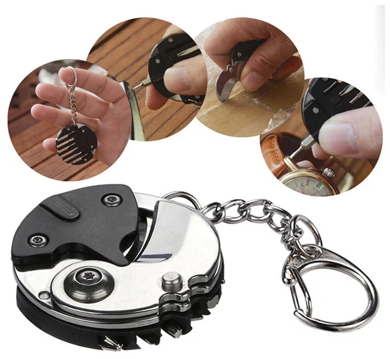 Portable Multi-Function Keychain Bottle Opener & Can Opener Tool