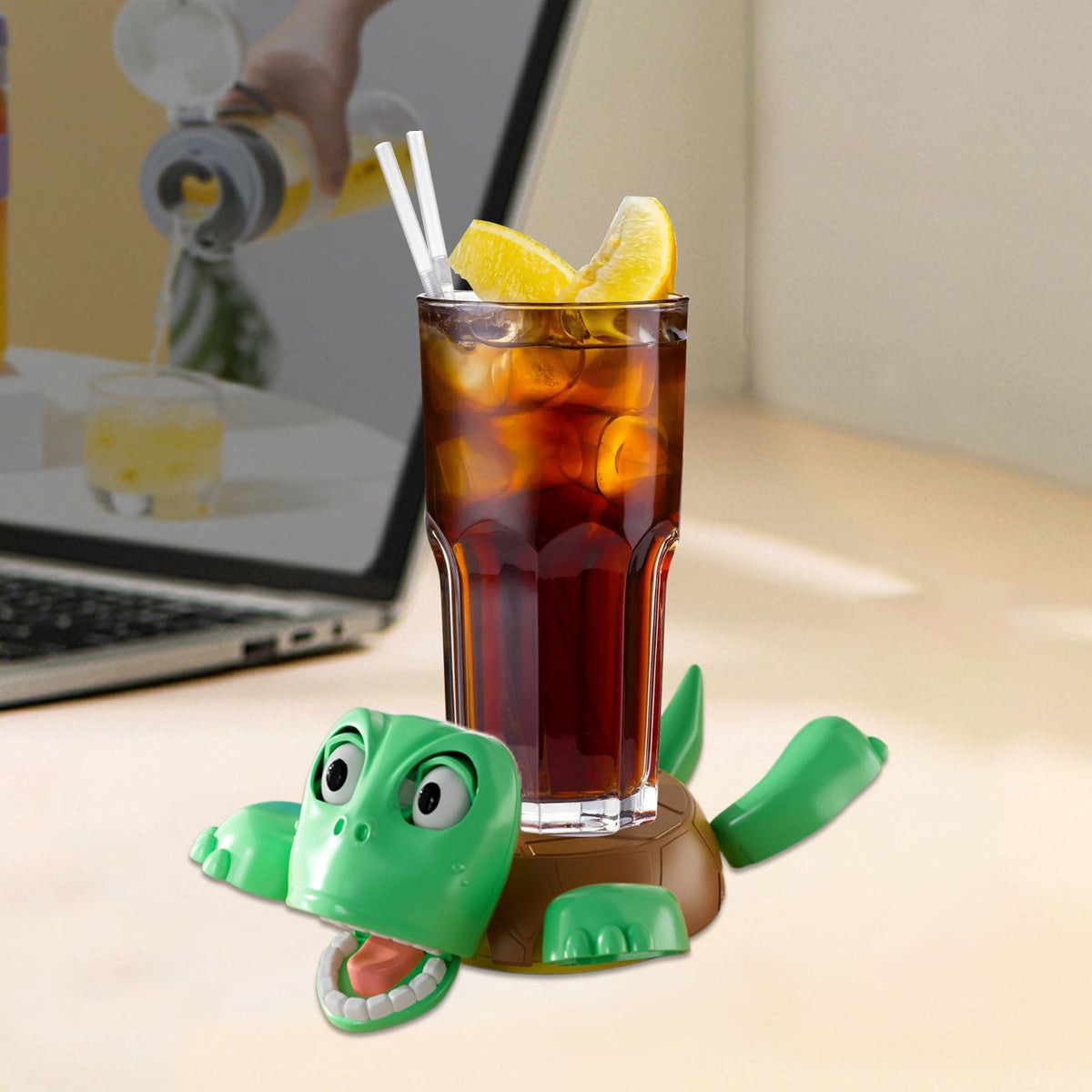 Turtle Drink Coaster – Spill-Proof Cup Holder & Beverage Stabilizer