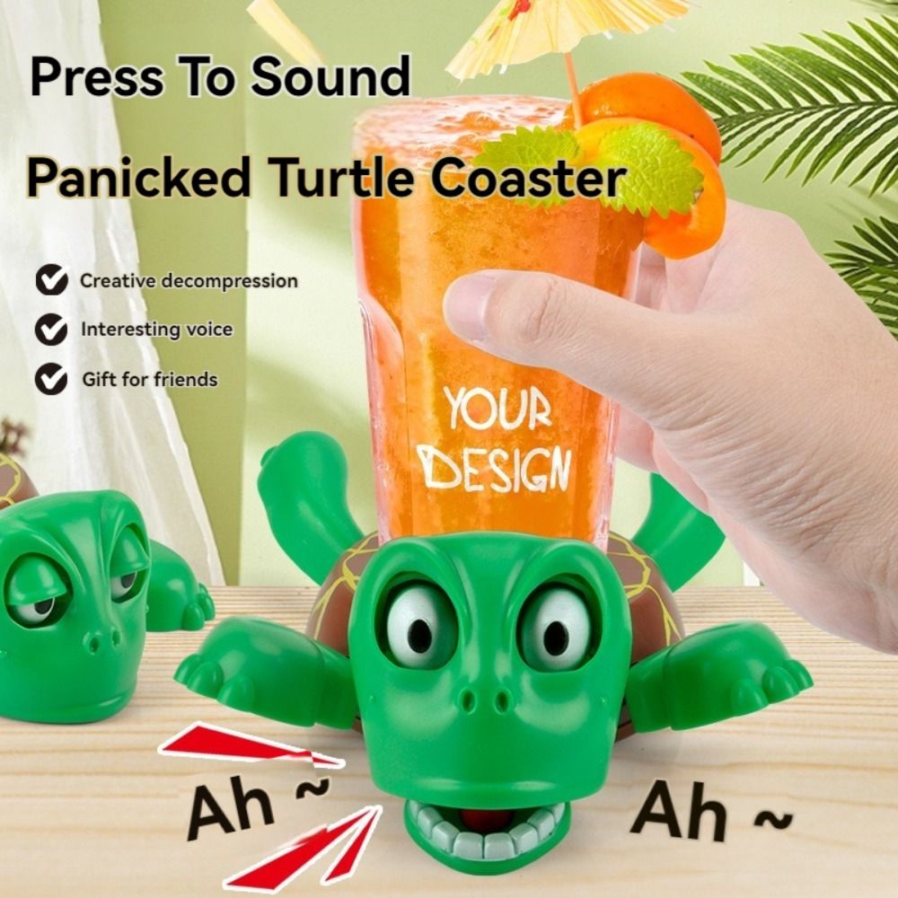 Turtle Drink Coaster – Spill-Proof Cup Holder & Beverage Stabilizer