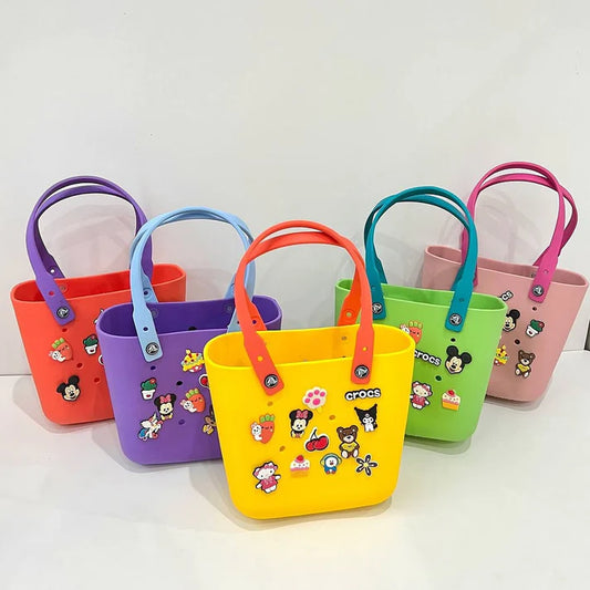 Silicone Crocs-Inspired Perforated Tote Bags