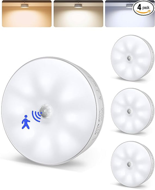 Motion Sensor Closet Lights – LED Puck Lights (Pack of 1)