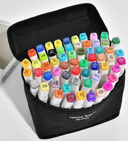 80 Colour Sketch Pens – Assorted Shades