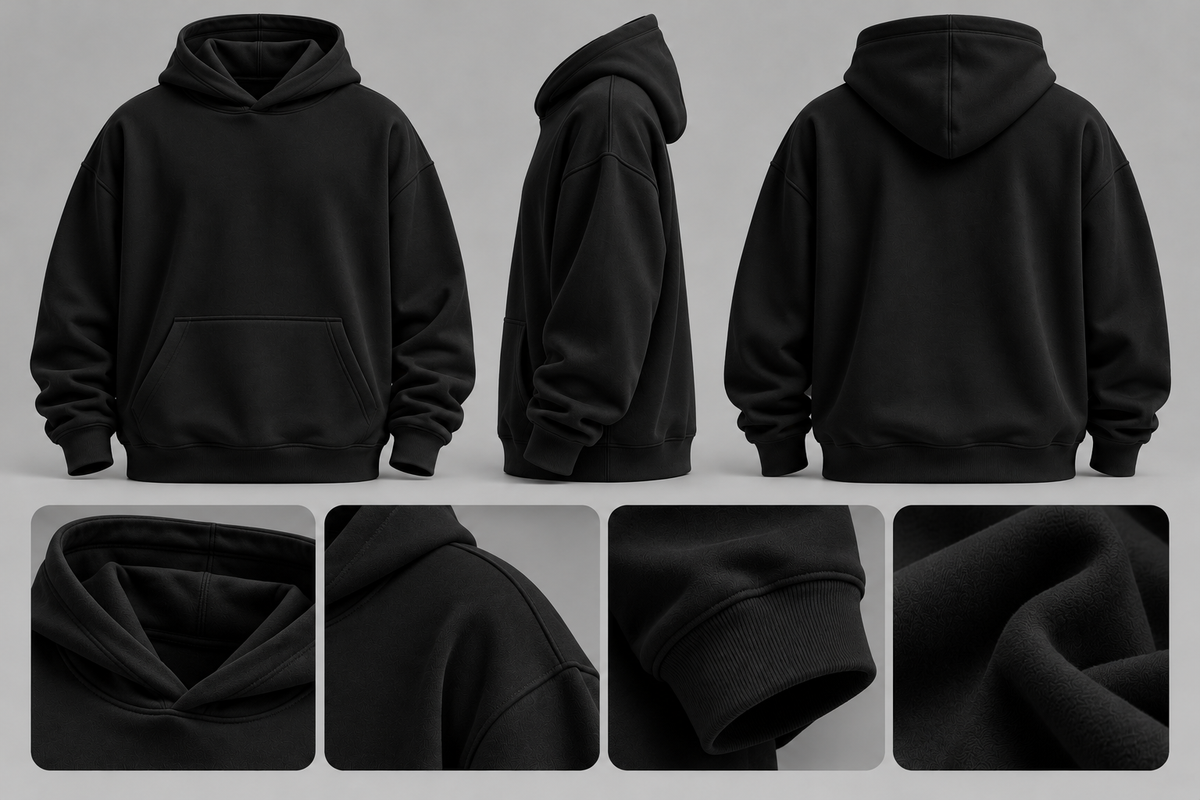 Custom Design 350 GSM Premium Hoodie | 100% Rabbit Cotton Fleece