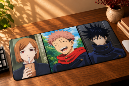 Custom 3-Photo Collage Long Mouse Pad 28 × 58 cm - 3 mm thick | Personalized Gaming Desk Mat