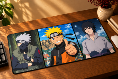 Custom 3-Photo Collage Long Mouse Pad 28 × 58 cm - 3 mm thick | Personalized Gaming Desk Mat